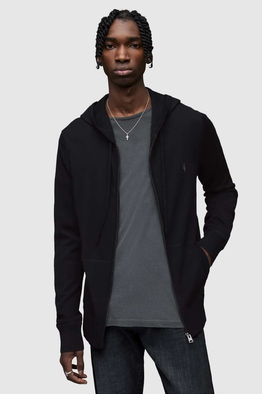 AllSaints felpa Mode Merino Zip Hood