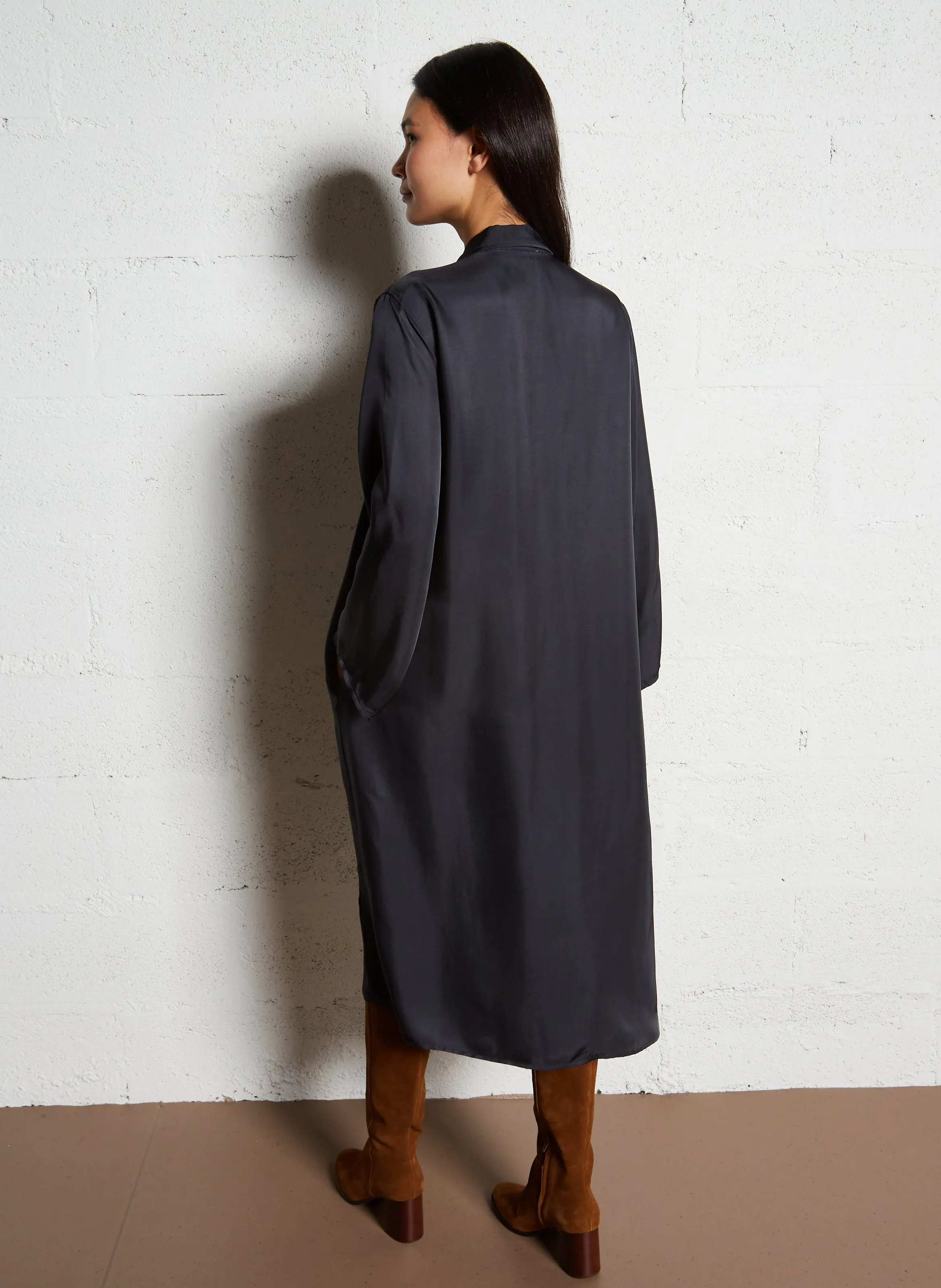  AMERICAN VINTAGE   LUABIRD - Abito chemisier ampio | Nero