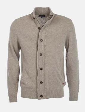 Barbour Essential Patch Zip Through Cardigan Stone