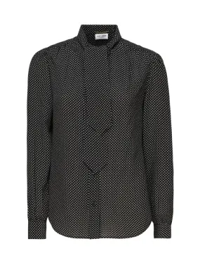 BLUSA ARRICCIATA CON MANICHE A SBUFFO LAVALLIERE