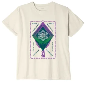 OBEY ANGEL DIAMOND ORGANIC VINTAGE TEE - SAGO