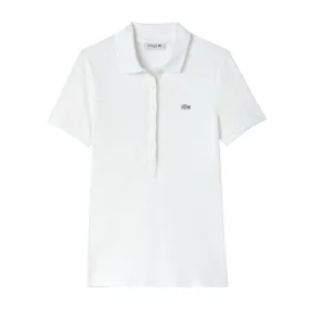 Polo Donna Lacoste Slim Fit Bianco