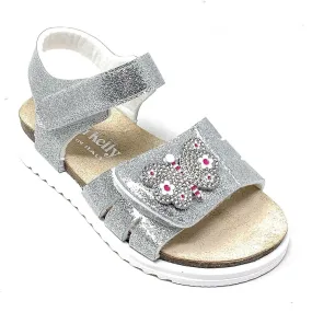 Scarpe da bambina LELLI KELLY - art .1502 FARFALLA - sandali  glitter argento  casual