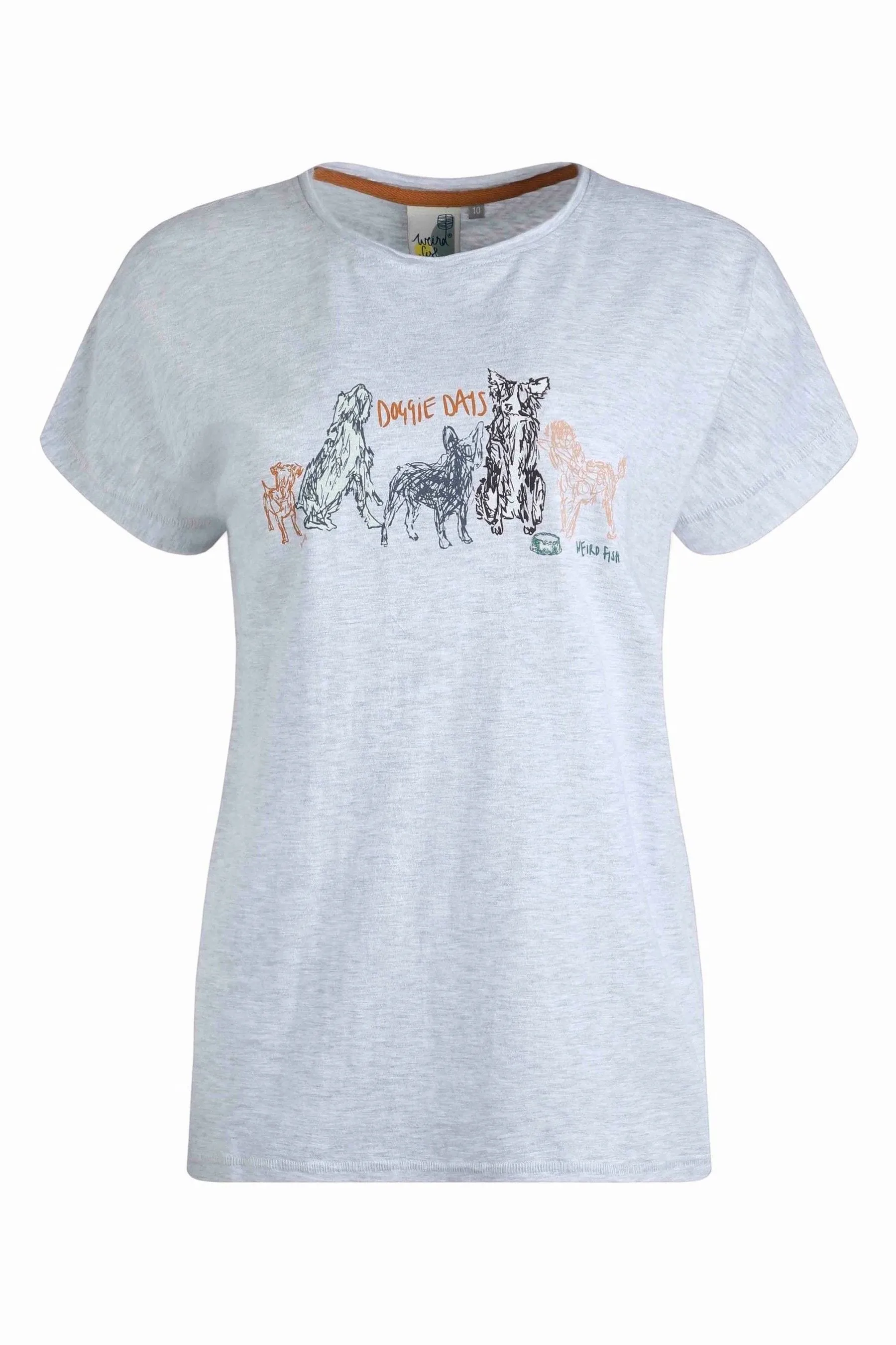 Weird Fish Grigio - Doggie Days - T-shirt con grafica